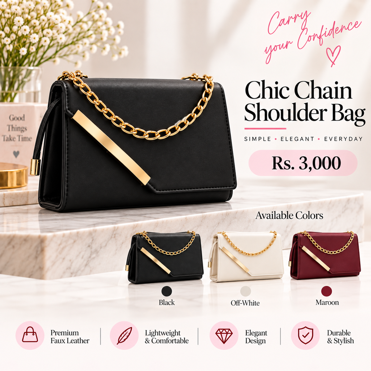 Chic Chain Shoulder Bag