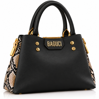 Snakeskin Side Accent Handbag