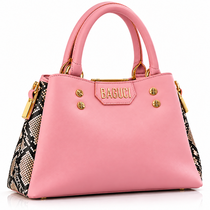 Snakeskin Side Accent Handbag