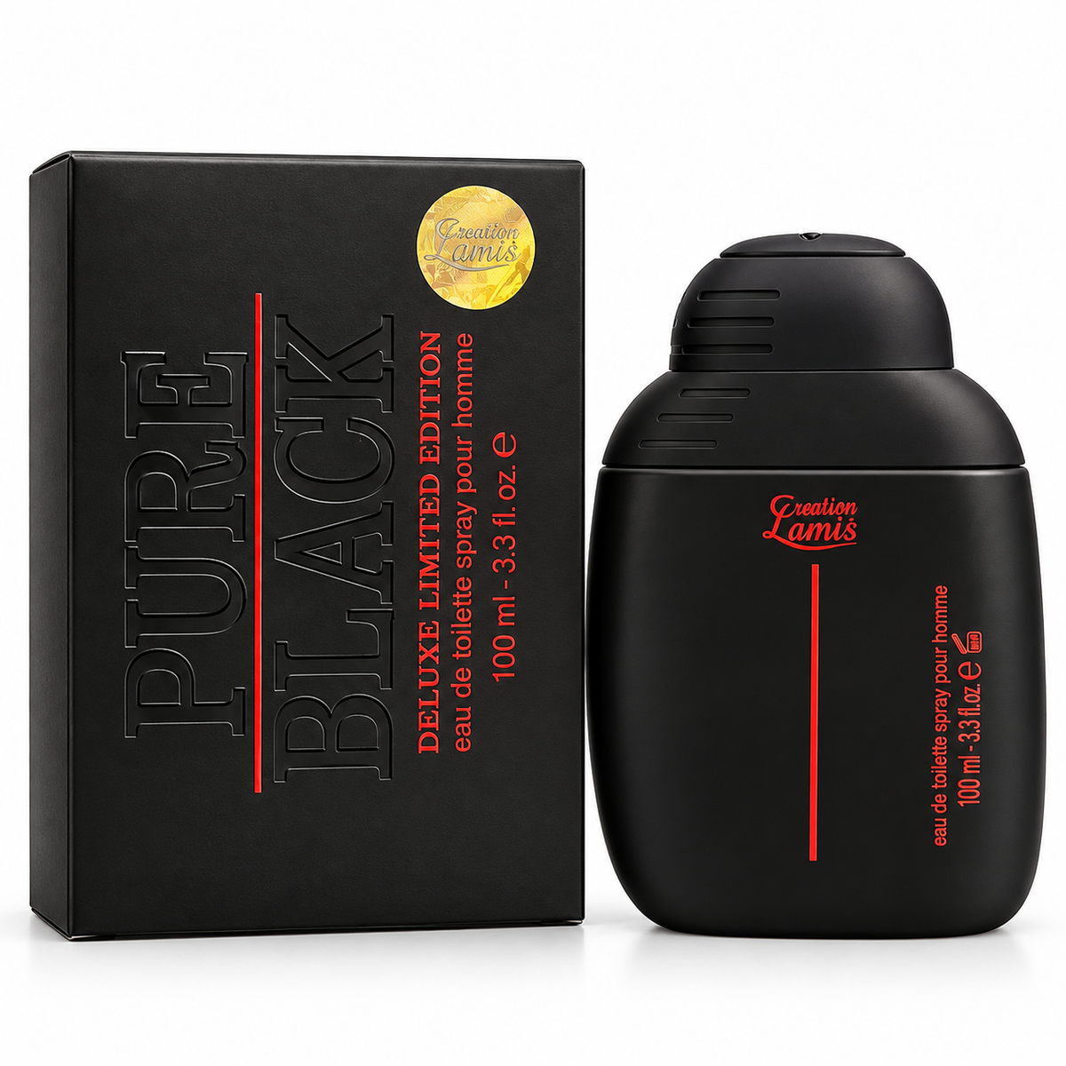 Pure Black Deluxe Limited Edition by Creation Lamis – Eau de Toilette for Men 100ml