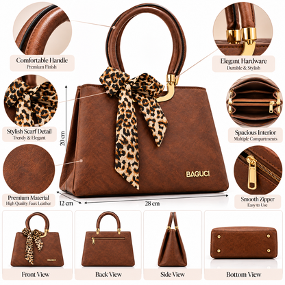 Leopard Bow Chic Handbag