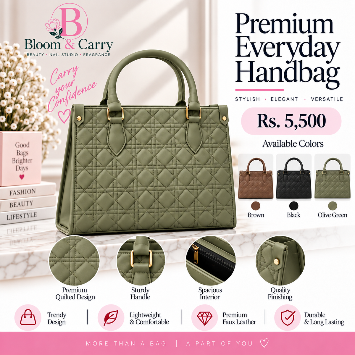 Premium Quilted Everyday Handbag