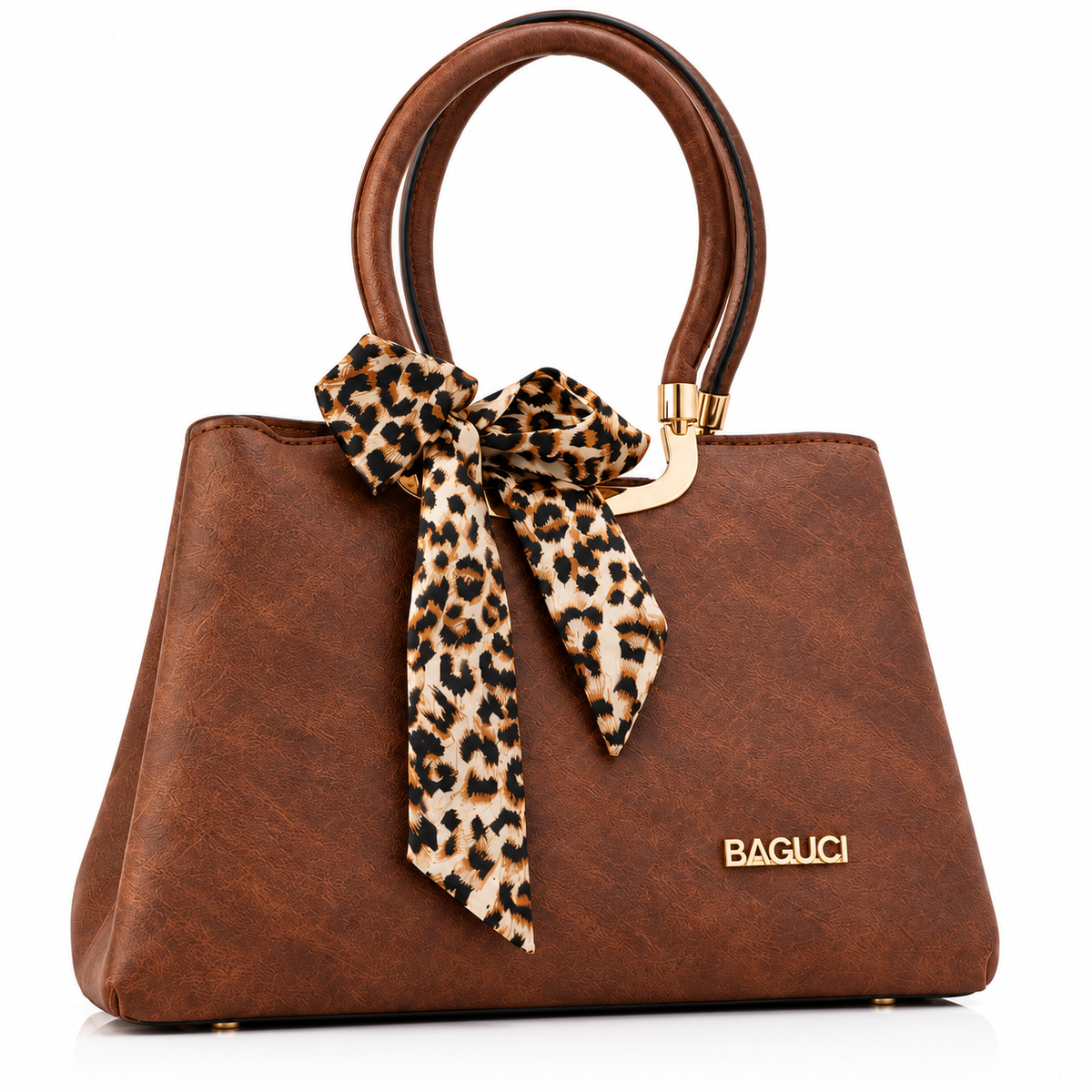 Leopard Scarf Chic Tote Handbag
